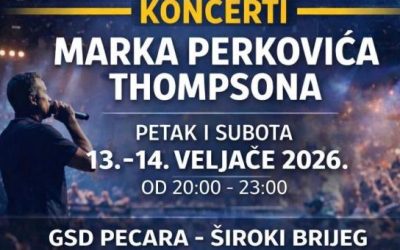UPUTE ZA JAVNOST POVODOM KONCERATA M.P. THOMPSONA U ŠIROKOM BRIJEGU
